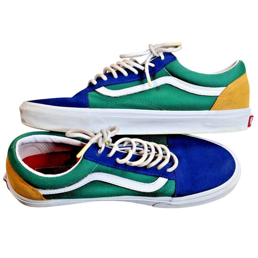 Vans Old Skool Shoes Mens Size 10 Blue Green Yellow Yacht Club VN0A38G1R1Q‎